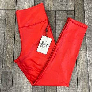 Zyia Red Metallic LnT leggings